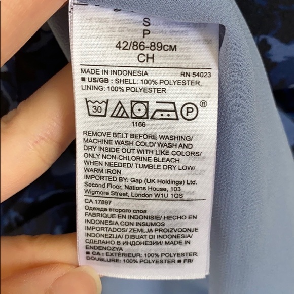 Blue Floral Midi Dress Banana Republic - Picture 7 of 7